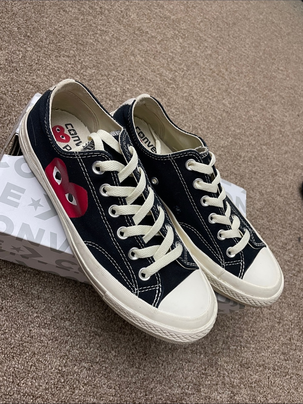 Converse x Comme des Garçons PLAY Chuck 70 Low Top Woman's 8/mens 6